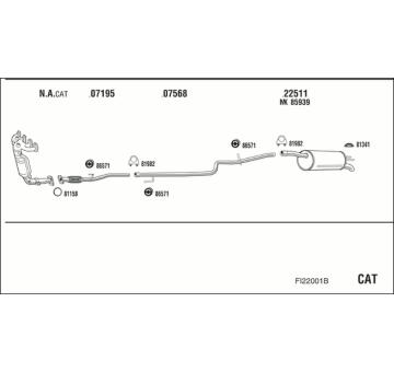 Výfukový systém WALKER FI22001B
