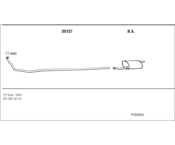 Výfukový systém WALKER FI30005