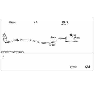 Výfukový systém WALKER FI30287