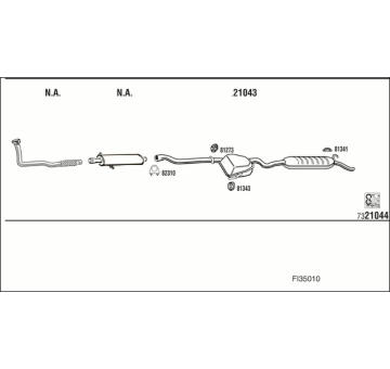 Výfukový systém WALKER FI35010