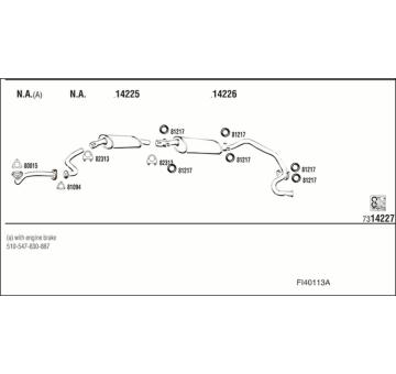 Výfukový systém WALKER FI40113A
