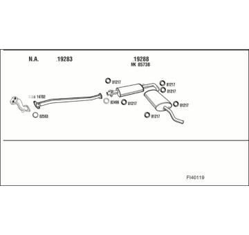 Výfukový systém WALKER FI40119