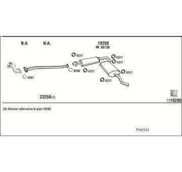 Výfukový systém WALKER FI40121