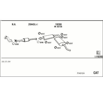 Výfukový systém WALKER FI40124
