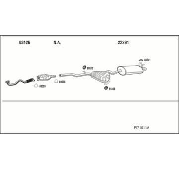 Výfukový systém WALKER FI71011A