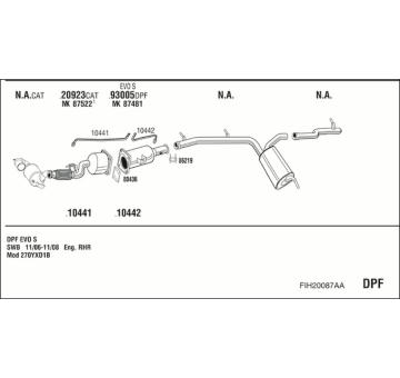 Výfukový systém WALKER FIH20087AA
