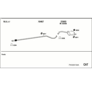 Výfukový systém WALKER FIK009159A