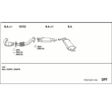 Výfukový systém WALKER FIK010211AA