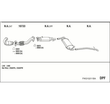 Výfukový systém WALKER FIK010211BA