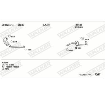 Výfukový systém WALKER FIK016057AA