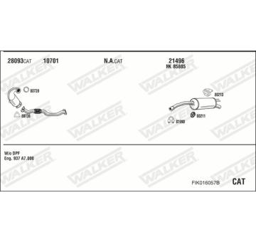 Výfukový systém WALKER FIK016057B