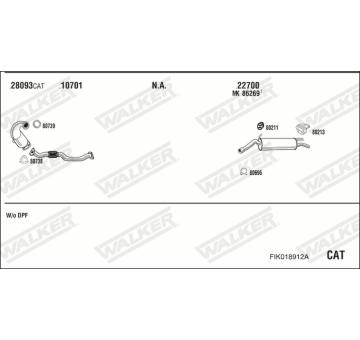 Výfukový systém WALKER FIK018912A