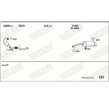 Výfukový systém WALKER FIK022544A