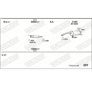 Výfukový systém WALKER FIK022544B