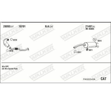 Výfukový systém WALKER FIK022545A