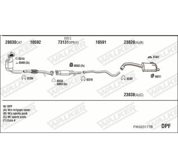 Výfukový systém WALKER FIK023177B