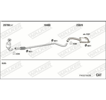 Výfukový systém WALKER FIK027952B