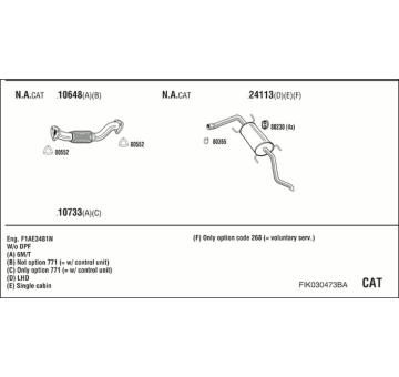 Výfukový systém WALKER FIK030473BA