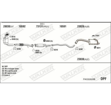 Výfukový systém WALKER FIK032826B