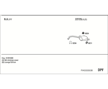 Výfukový systém WALKER FIK033353B