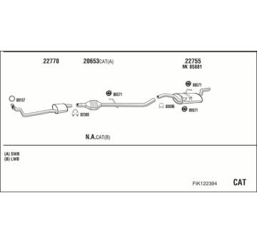 Výfukový systém WALKER FIK122394