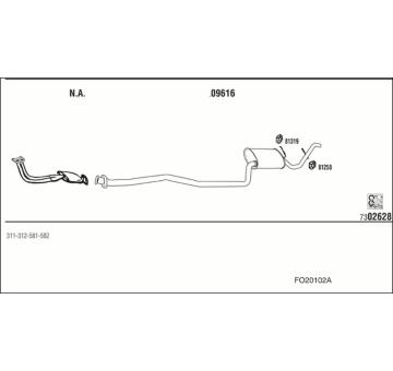 Výfukový systém WALKER FO20102A