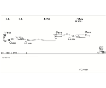 Výfukový systém WALKER FO20231