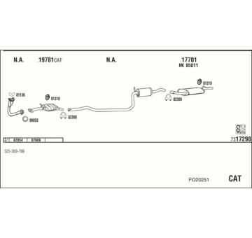 Výfukový systém WALKER FO20251