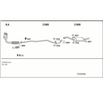 Výfukový systém WALKER FO20289