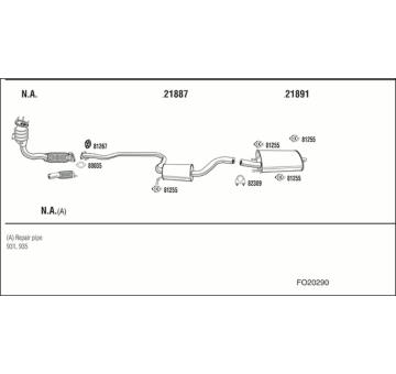 Výfukový systém WALKER FO20290