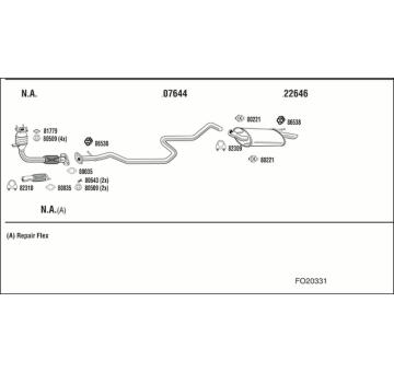 Výfukový systém WALKER FO20331