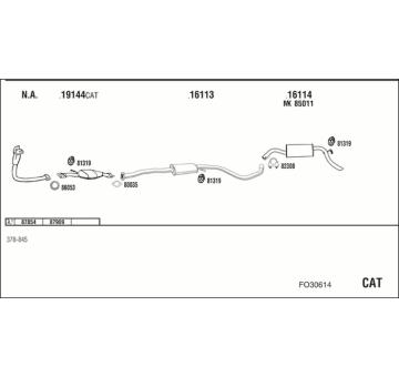 Výfukový systém WALKER FO30614