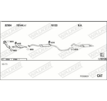 Výfukový systém WALKER FO30631
