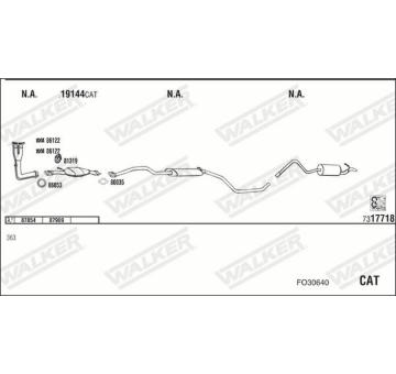 Výfukový systém WALKER FO30640
