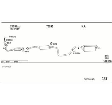Výfukový systém WALKER FO30814B