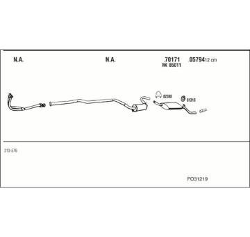Výfukový systém WALKER FO31219