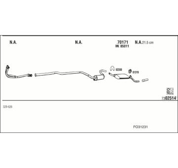 Výfukový systém WALKER FO31231