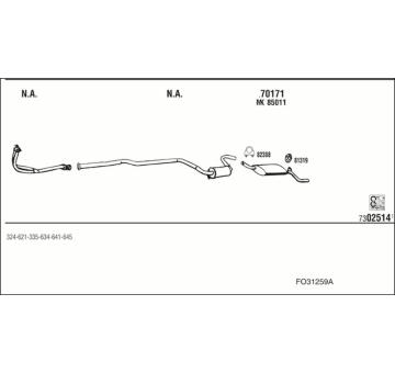 Výfukový systém WALKER FO31259A