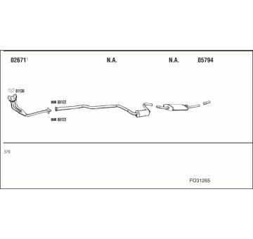 Výfukový systém WALKER FO31265