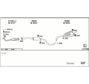 Výfukový systém WALKER FO31305