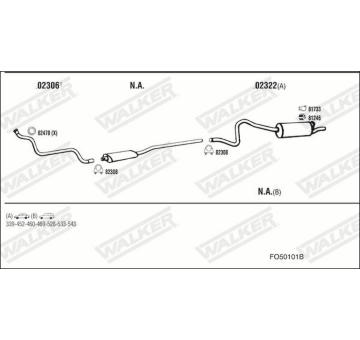 Výfukový systém WALKER FO50101B
