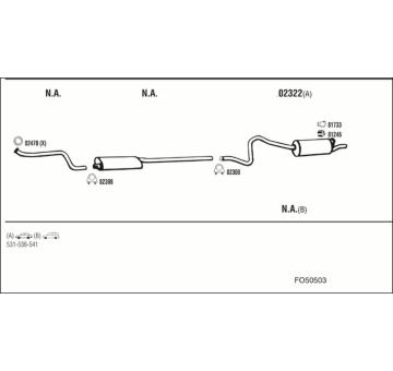 Výfukový systém WALKER FO50503