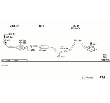 Výfukový systém WALKER FO60016B