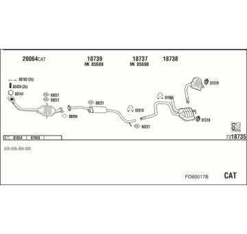 Výfukový systém WALKER FO60017B
