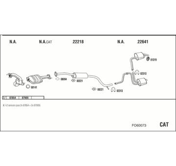 Výfukový systém WALKER FO60073