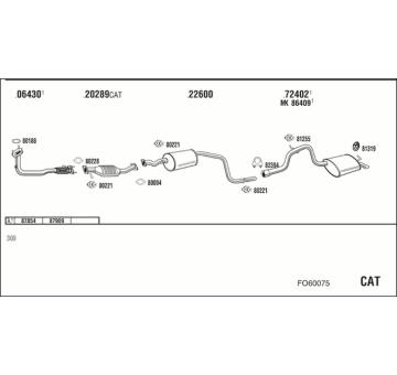 Výfukový systém WALKER FO60075