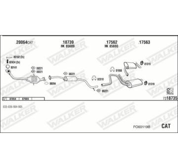 Výfukový systém WALKER FO60119B