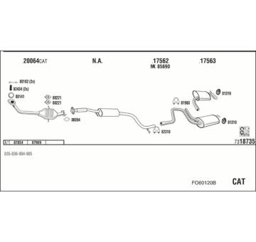 Výfukový systém WALKER FO60120B