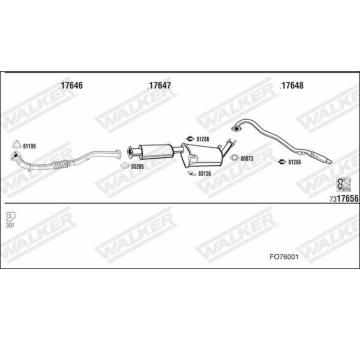 Výfukový systém WALKER FO76001