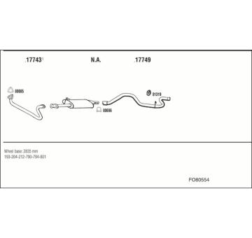 Výfukový systém WALKER FO80554